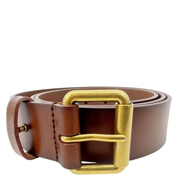 Yves Saint Laurent Accessories - Yves Saint Laurent  Cassandre Leather Thin Belt Brown Size 90